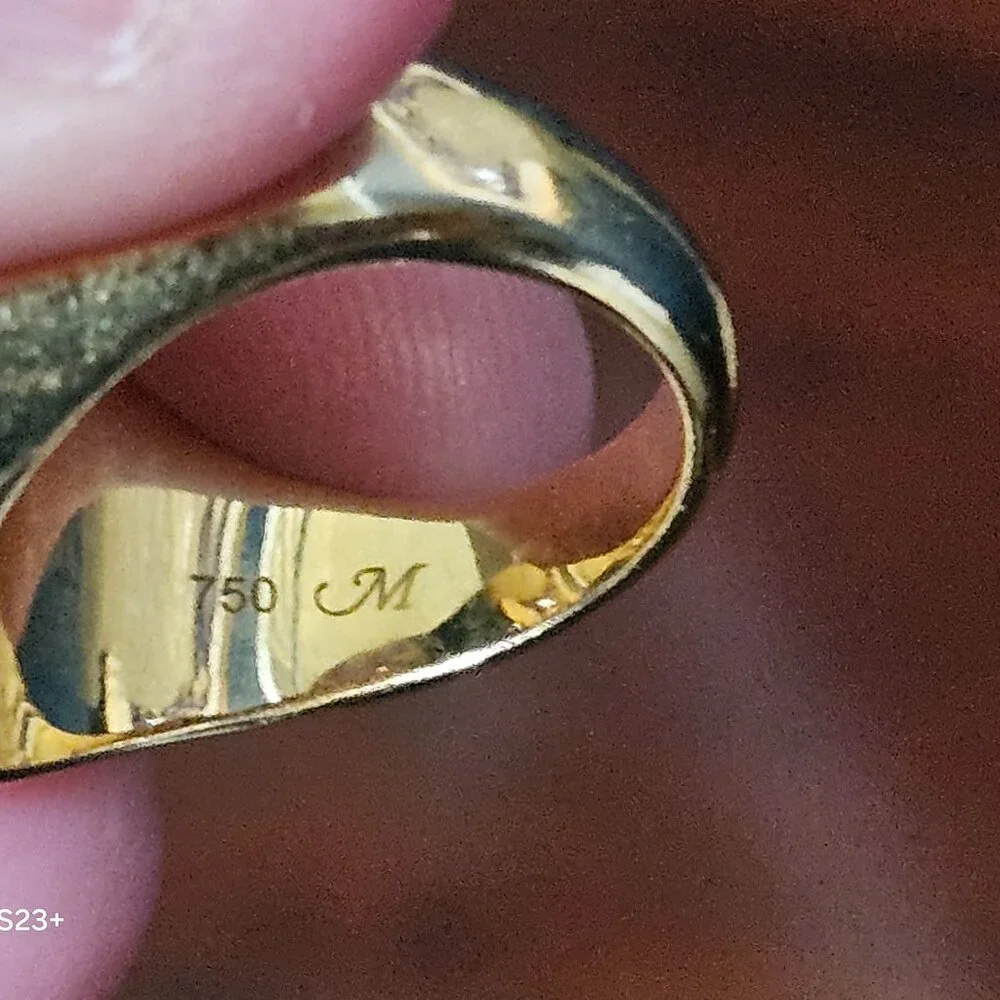 LE HEAVY HIGH END MONICA RICH KOSANN DIAMOND FACETED SMOKY QUARTZ 18K GOLD RING